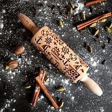 statki- mały wałek grawerowany do ciastek