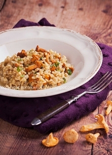 Pęczotto z kurkami i estragonem