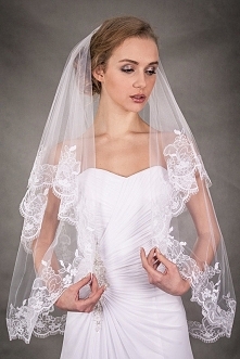 Welon z koronką, ślub