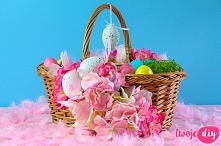 Koszyczek wielkanocny z kwiatami - jak zrobić zobacz na twojediy.pl