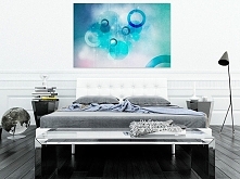 43901 Obraz na płótnie KOŁA BŁĘKITY 120x80