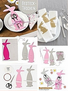 super pomysł na wielkanocne nakrycie stołu ;)