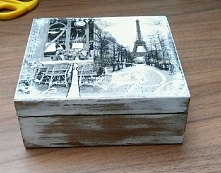 szkatułka decoupage Paryż