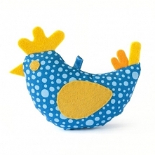 WIOSENNA NIEBIESKA KURKA w kropki