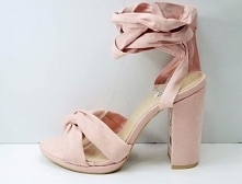 Zamszowe pudrowe platformy <3 rozmiar 38 <3 100zł