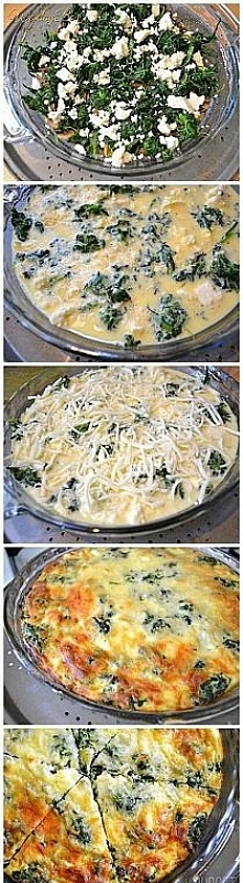 Szybka, pyszna zapiekanka dla kilku osób! Pomysł na obiad! Szpinak, pieczarki, feta, jajka, ser