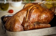 Kaczka duszona z grzybami