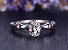 5X7MM OVAL CUT MORGANITE AND TOURMALINE ENGAGEMENT RING 14K ROSE GOLD BAMBOO FLORAL