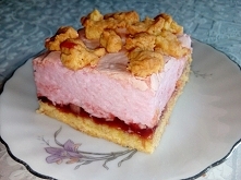 KRUCHE CIASTO Z RABARBAREM I PIANKĄ ***Ciasto: - 3 szkl mąki pszennej - kostka masła - ¾ szkl cukru - łyżeczka proszku do pieczenia - 5 żółtek Mąkę utrzeć z masłem. Dodać cukier...