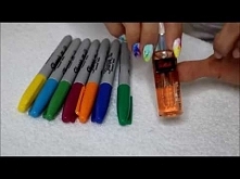 Rainbow nails, summer nails...