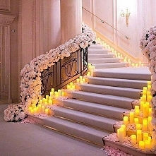 Ozdobne schody na wesele <3