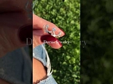 Pierścionek ze srebra i złota z cyrkoniami Korona 829/1