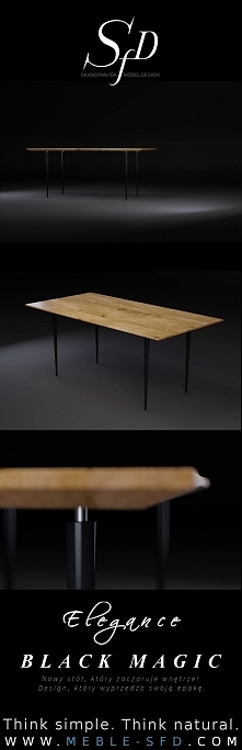 Magiczna, tajemnicza nowość stół Black Magic. 
Design, któremu nie można się oprzeć!