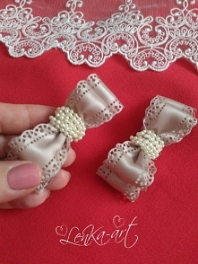 Klipsy do butów kokardki <3 od ręki