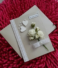 Pierwsza kartka ślubna własnoręcznie robiona 