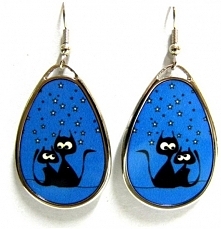 Kolczyki krople z autorskim motywem