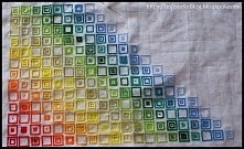 Haft krzyżykowy - kolorowe kwadraty