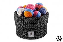 Kosz na zabawki Lilly Pet Shop CLASSIC dark grey