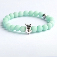 sowa & matowy jadeit miętowy :: na prezent :)