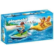 Witajcie:) Figurki Playmobil na bananie:)

Jet Ski z Bananową Łódką w zestawie Playmobil 6980 dla dzieci już od lat 6. 

Do skutera wodnego przymocuj łódkę w kształcie i płyń pr...