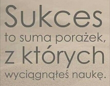 Cena sukcesu to ciężka prac...