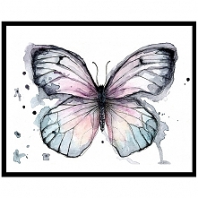 Motyl w fioletach, 30x42 cm, A3