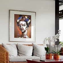 Farida - rysunek pastelami