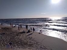 Dąbki morze wieczór