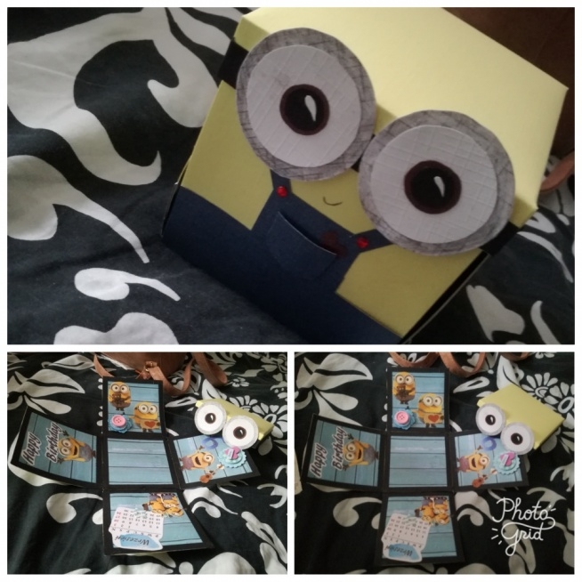 Exploding box minionek
