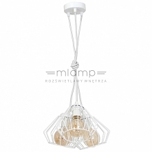 Lampa wisząca MILA 129 - dostępna w =mlamp= 
Prezentowane oświetlenie ma formę trzech geometrycznych brył, które przypominają druciane klatki. Jej intrygujący kształt został ozd...