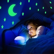 ŚWIECĄCY KSIĘŻYC Z GWIAZDKAMI naklejki