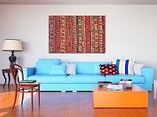 10701 Obraz na płótnie - WZÓR ETNO - 120x80