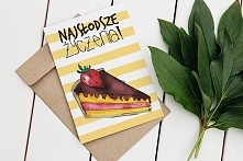 Kartka okolicznościowa "Torciki - Paski"