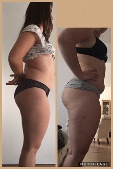 To moja mała przemiana w 4 miesiące regularnych ćwiczeń . Nie stosowałam żadnej diety teraz mam zamiar się pilnować ;)