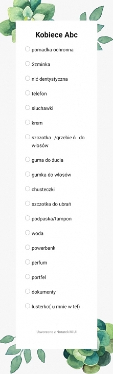 co kobieta powinna mieć w torebce (moim zdaniem)