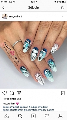 błękitne mroczne paznokcie