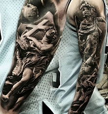 Bernini Angel statue tattoo