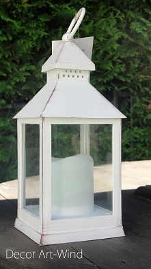 Lampion ze świecą LED, wys. 25cm bez zawieszki