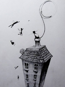 "KOTY" praca wykonana piórkiem przez artystkę plastyka Adrianę Laube na papierze A3. Praca sygnowana, wysyłana w kartonowej tubie. Cena: 200zł