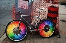 Osłona na szprychy z próbników kolorów