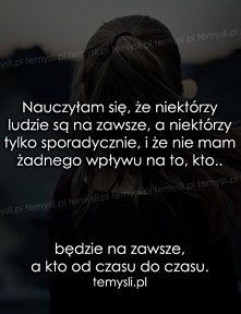 na zawsze lub sporadycznie