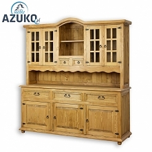 kredens kuchenny z litego drewna wykończony woskiem