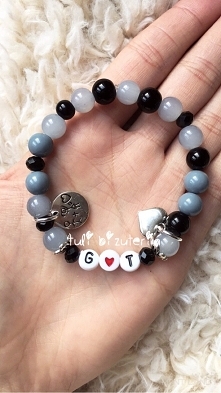 Bransoletka z inicjałami i zawieszkami ❤️❤️