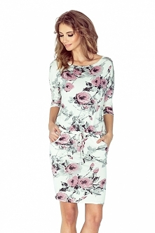 Sukienka sportowa z kieszeniami, kwiatami i wiązaniem ;) Must have ;) od numoco