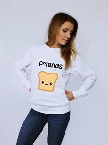 Bluza przyjaźni best FRIENDS TOST. Modna bluza dla przyjaciół - bluza z kompletu bluzy BEST FRIENDS dla przyjaciela i przyjaciółki - pomysł na prezent dla przyjaciela albo przyj...