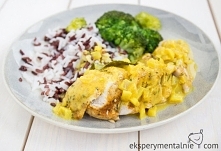 Kurczak w sosie curry / Coconut Chicken Curry Recipe with Rice and Vegetables