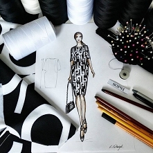 Kolejne projekty indywidualne w pracowni Sopsi <3 #sopsi #sopsifashion #drawing #sketch #ilustration #fashion #fashiondrawing #dress #blackandwhite #sukienka #szyjemy #moda #...
