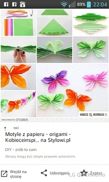 origami, motyle