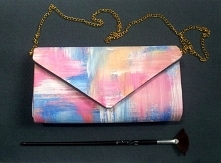 Torebka, kopertówka ręcznie malowana i szyta. Po więcej zapraszam na FB: toyza