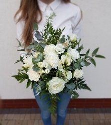 prosty bukiet ślubny